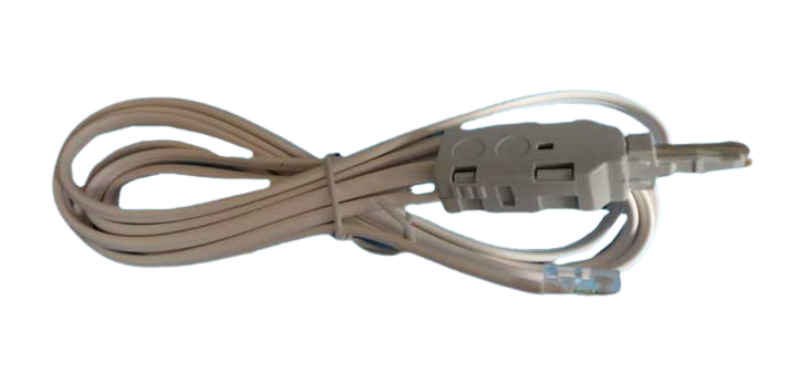 TEST CABLE WITH MODULAR PLUG 2P with 6P2C plug - Length 1.5m
